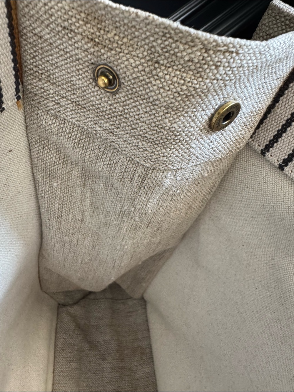 Women Canvas Tote Stripe Rive Gauche Saint Laurent - Picture 9 of 13